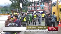 Rain hampers rescue work in Zhejiang province