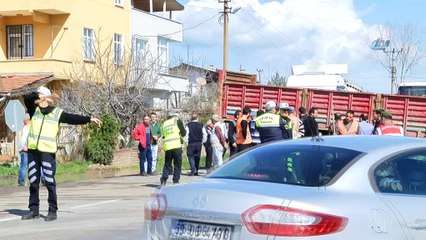 Freni kilitlendiği iddia edilen kamyon otomobile çarptı: 2 yaralı