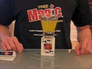 Glass on Card Balance Magic Trick