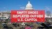 Thousands of empty shoes displayed outside US Capitol to protest gun violence