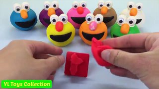 Fun Learning Numbers with Play Doh Elmo Smiley Faces for kids