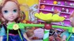 Elsa and Anna Toddlers Giant Candy Land Store Eat Food Dolls Barbie Giant Gummy Bear Toys In Action
