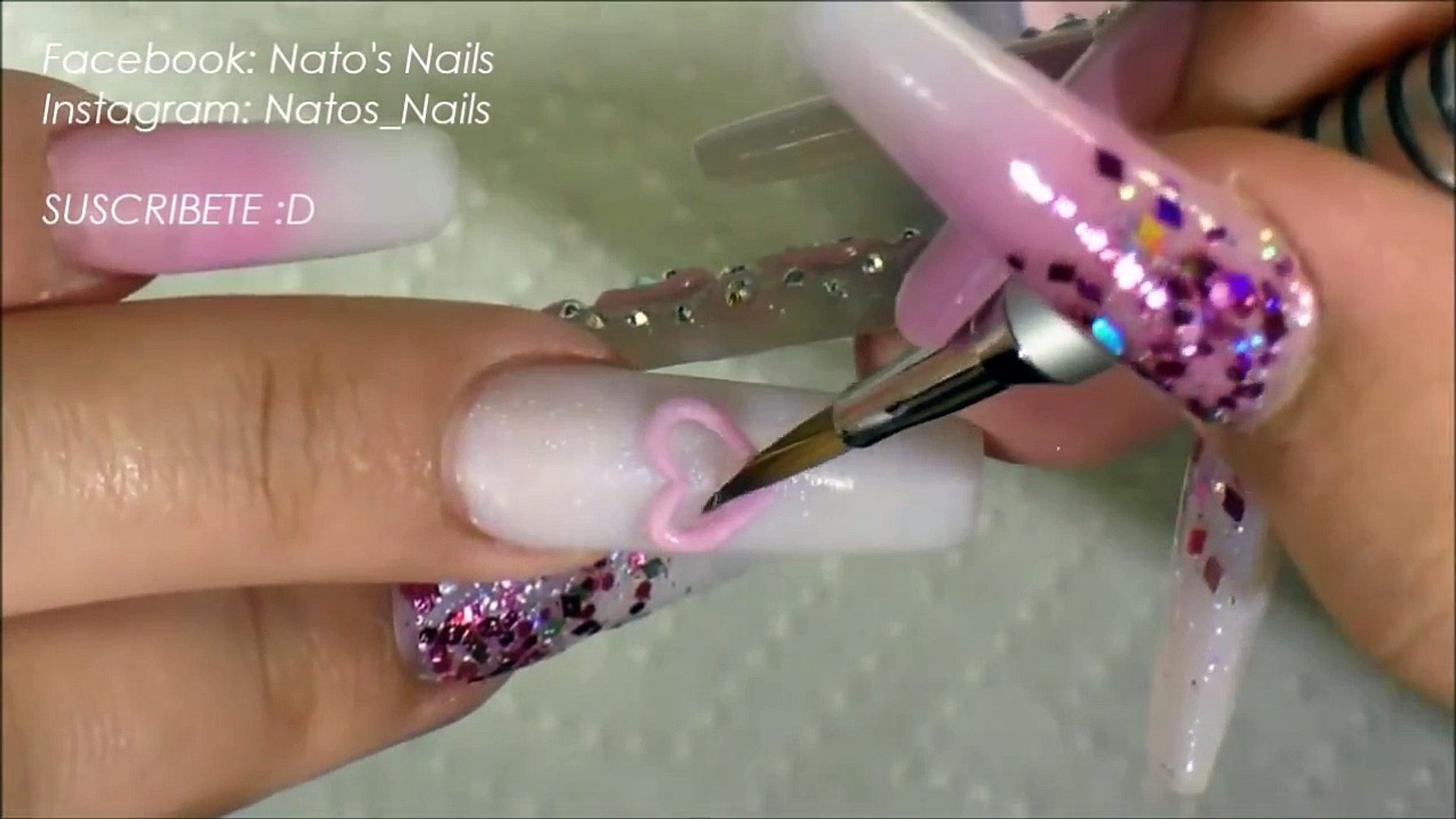 San Valentin Nail Design - Natos Nails - Uñas Acrilicas - video Dailymotion