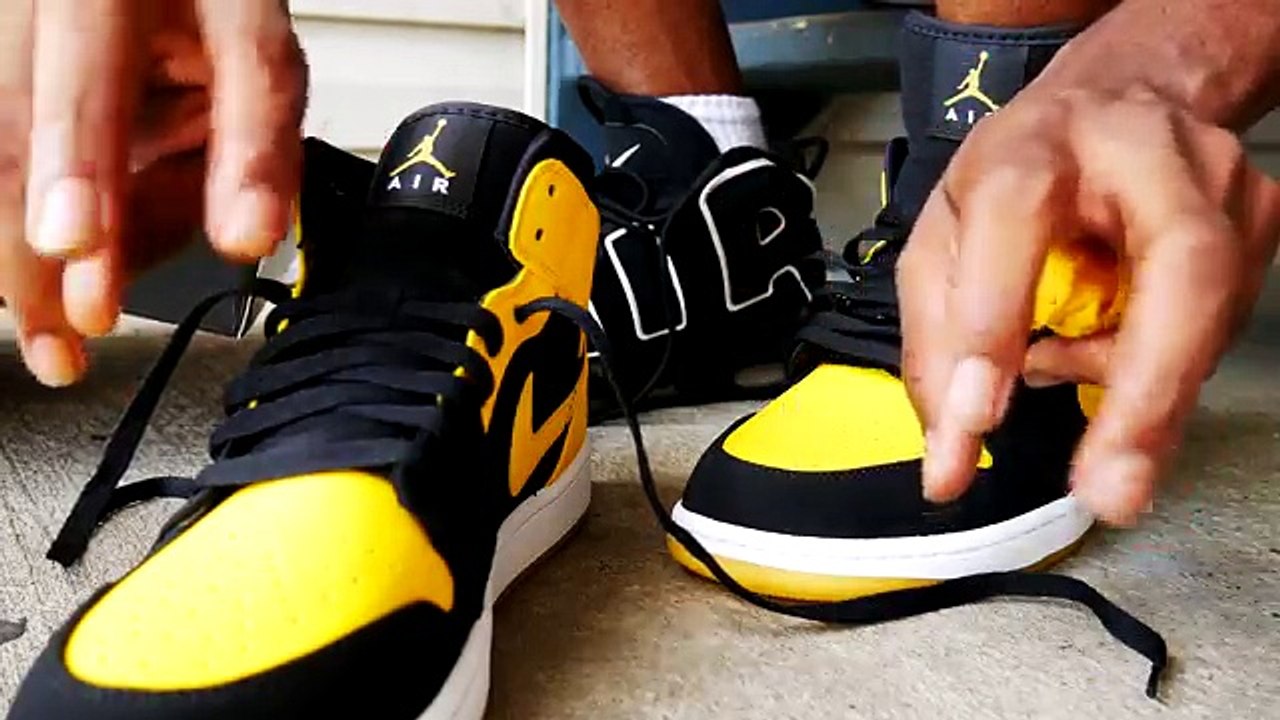 How I lace my Air Jordan 1 Mid New Love Advance Lacing tutorial & On Feet -  video Dailymotion