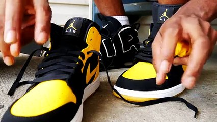 How I lace my Air Jordan 1 Mid New Love Advance Lacing tutorial & On Feet