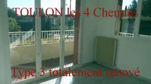 Vente appartement renove Toulon Ouest T3 en tres bon etat