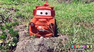 Lightning Mcqueen Rescues Mater | Power wheels surprise eggs disney cars 3 toys for kids