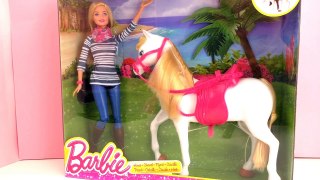Barbie paard en pop – speelgoed unboxing en demonstratie Nederlands