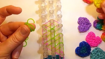 ONE LOOM Lovely Heart Charm Tutorial by feelinspiffy (Rainbow Loom)