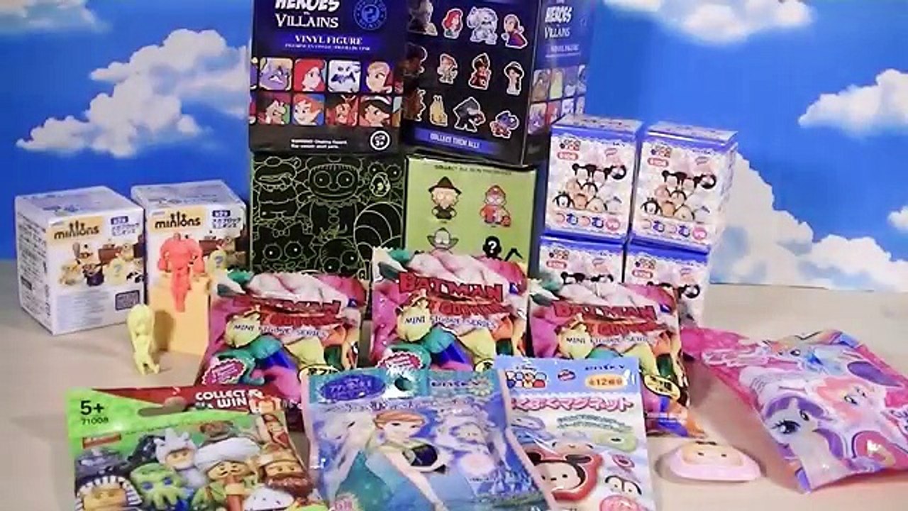 Blind Bag FUN DAY! Squishy Tsum Tsum, Disney Heroes Vs Villains, My Little Pony, The Simpsons