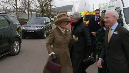 Duchess of Cornwall arrives at Cheltenham Festival