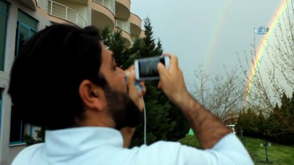 Çift gökkuşağı izleyenleri hayran bıraktı