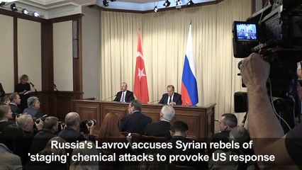 Lavrov claims Syria rebels plan to 'stage' chemical attack