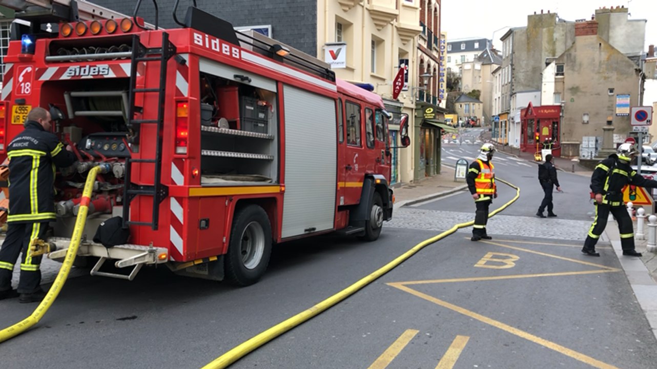 Les sapeurs-pompiers en intervention pour une fuite de gaz