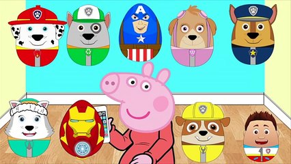 New Kids Surprise Eggs Toys Machine Marshall Paw Patrol Avengers Ironman Skye Peppa Pig #Animation