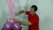 como hacer columnas de globos - decoracion con globos - decoracion para baby shower