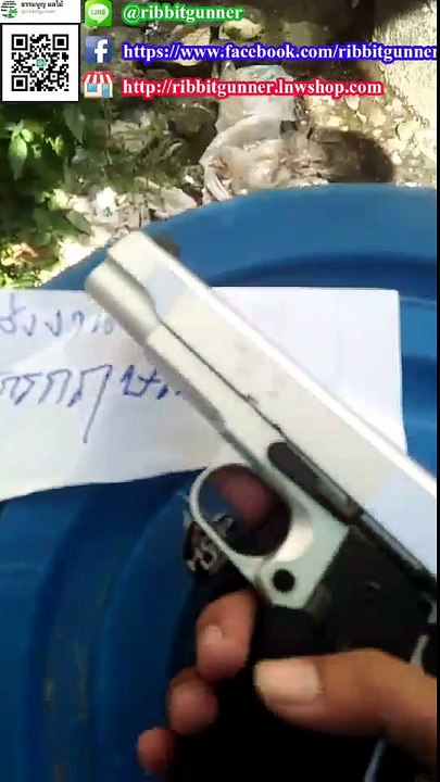 รีวิวส่งงาน M1911 380 7+1 หมดแม็กสไลท์ค้าง ลำเกลียว จักรกฤษณ์
