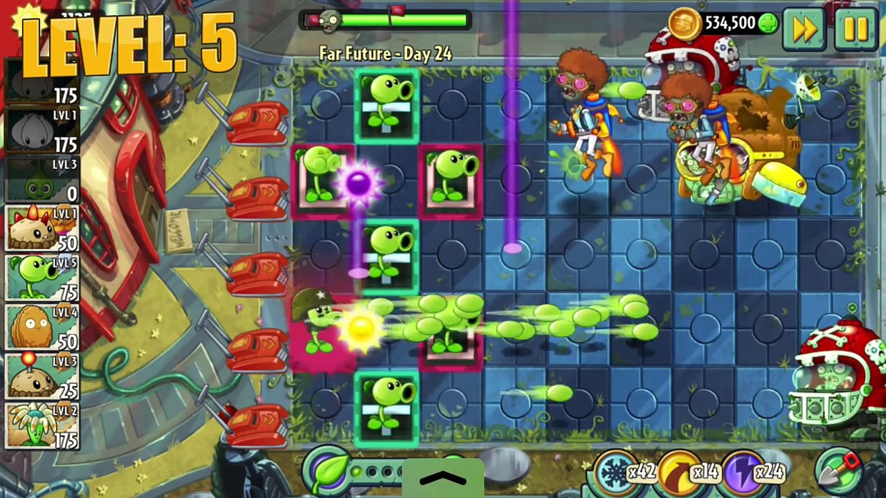 Level Compare Plants vs Zombies 2 Peashooter Level 1 VS Peashooter