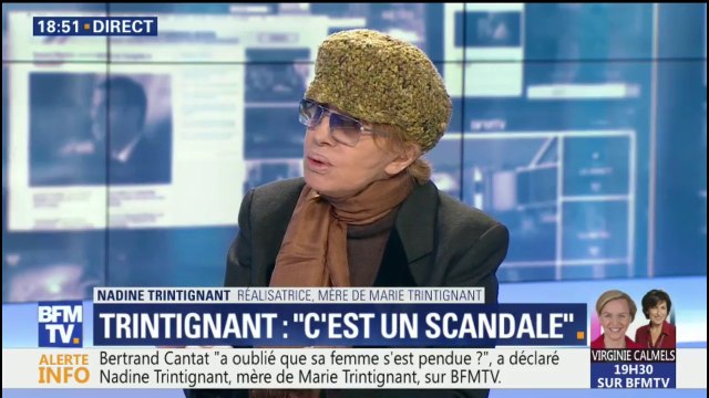 Tous les concerts de Bertrand Cantat me choquent , a déclaré Nadine Trintignant, la mère de Marie Trintignant