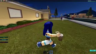 CLOWN CHASES US INTO A SCHOOL IN ROBLOX!