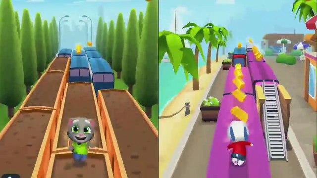 ✿Talking Tom Gold Run _ TOM VS HANK ГОВОРЯЩИЙ ТОМ Бег за ЗОЛОТОМ Мультик Игра видео для детей