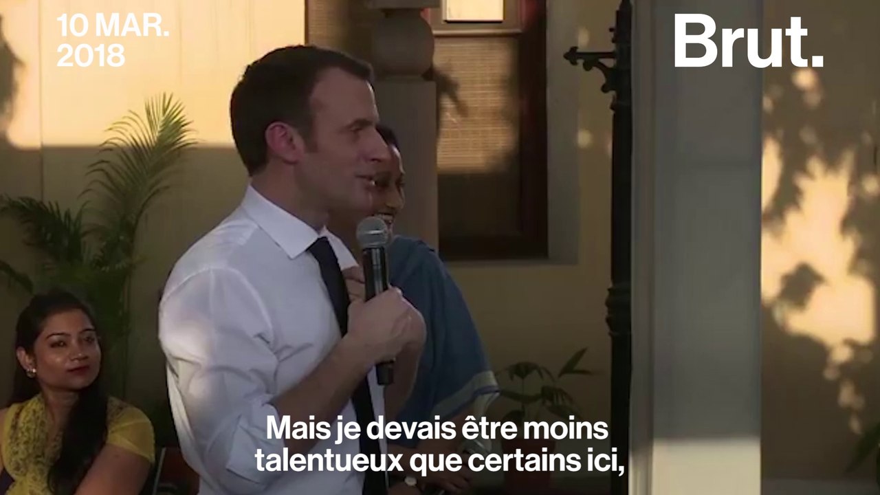 Les petits conseils d'Emmanuel Macron à des étudiants indiens