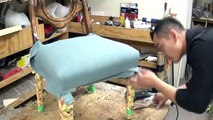 DIY-HOW TO REUPHOLSTER A DINING ROOM CHAIR WITH BUTTONS. - ALO Upholstery