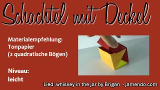 Origami Schachtel mit Deckel - Faltanleitung