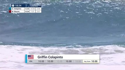 Adrénaline - Surf : Griffin Colapinto with a 10 Wave vs. M.Bourez