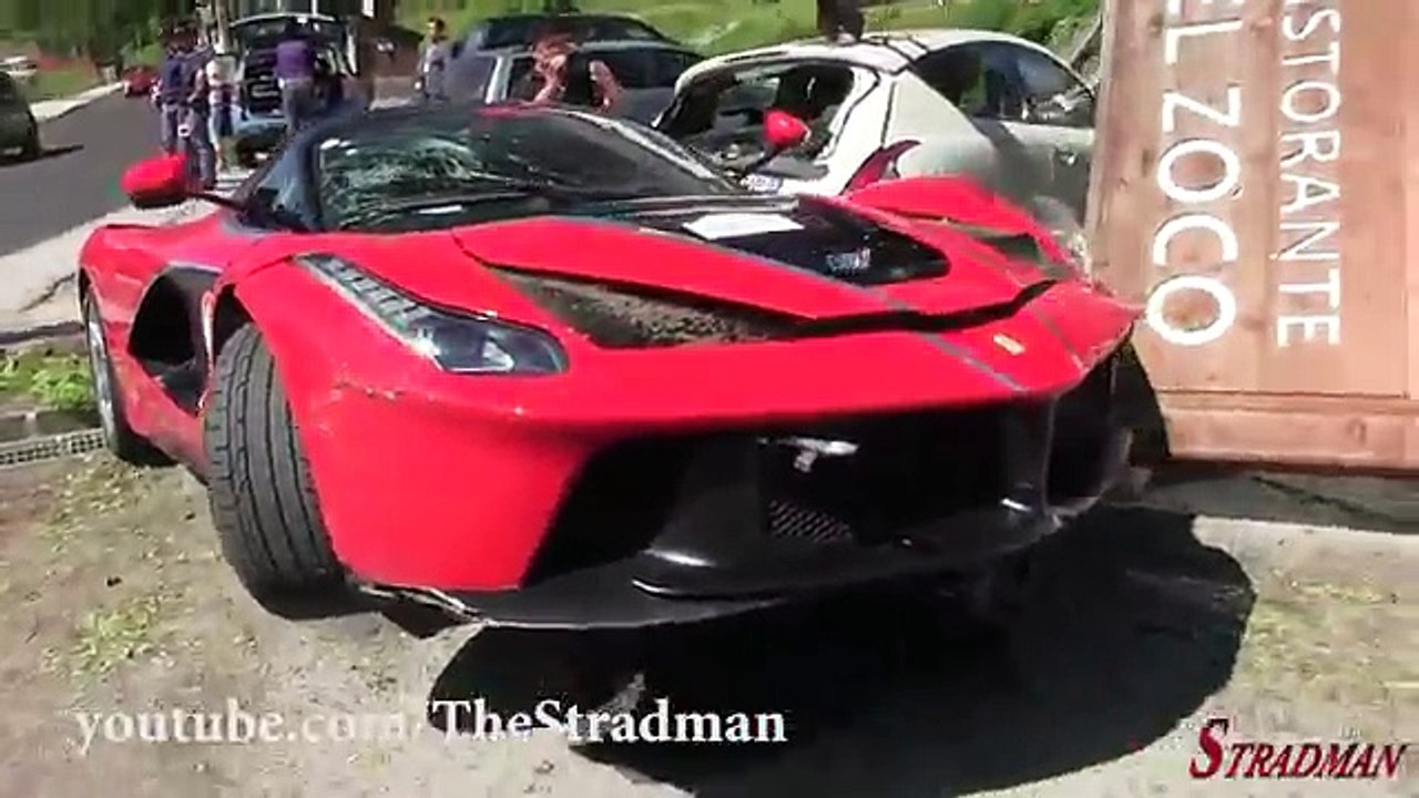 $4Million LaFerrari Hypercar Crashes onto boulder in Italy!