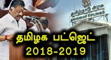 தமிழக பட்ஜெட் 2018 -2019