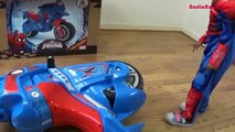 Spiderman Ride On Motorbike Power Wheels | Surprise Toy Unboxing & Assembly Playtime Kids Superhero