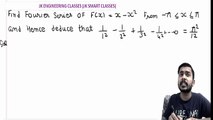 Fourier Series in Hindi#7 Compute Fourier Series Examples and Solutions of F(x)=x-x2  Interval -Pi to Pi