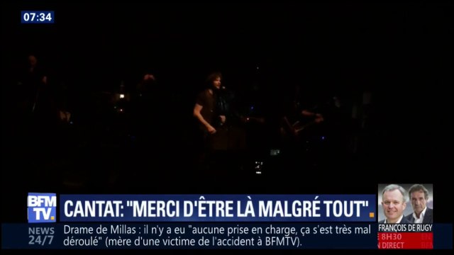 Merci d'être là malgré tout . Bertrand Cantat remercie son public après son concert à Grenoble