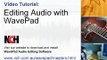 WavePad Audio Editing Software - Intro to Editing
