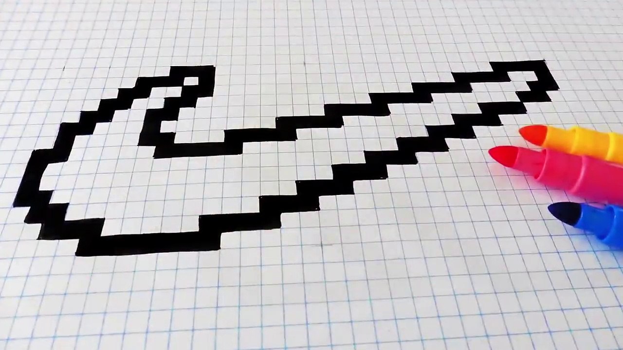 Handmade Pixel Art - How To Draw Nike Logo #pixelart