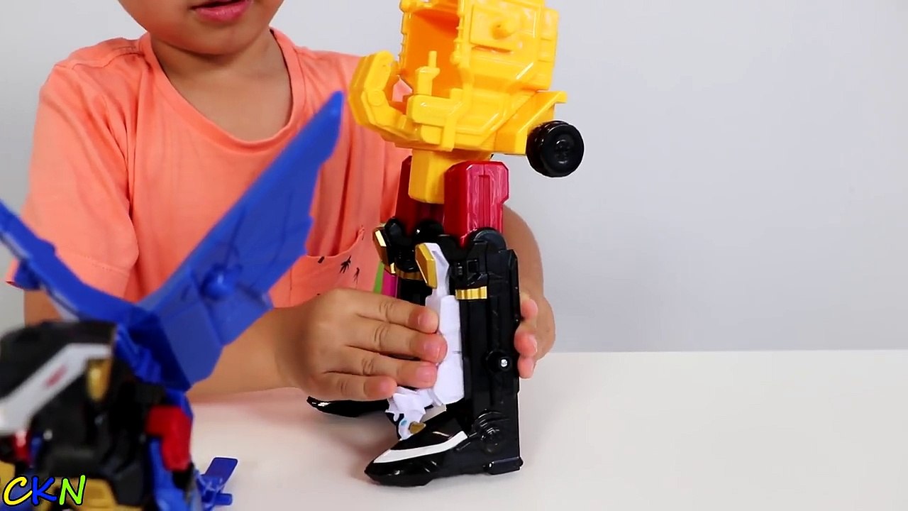 Power Rangers DX Ninja Steel Megazord Toys Unboxing Fun With Ckn Toys