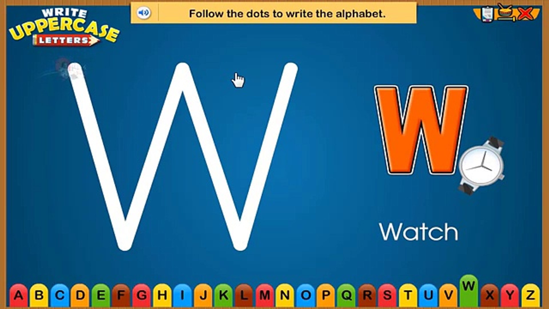 Learn to Write Letter, Uppercase and Lowercase Alphabet a to z Writing for  Children game for kids