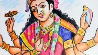 How to Draw DEVI DURGA NAVARATRULU BHAVANI COLOR Drawing