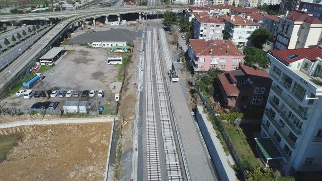 Gebze-Haydarpaşa Banliyö Hattındaki Çalışmalar Havadan Görüntülendi