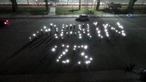 Telefon ışıkları ile Afrin’e destek