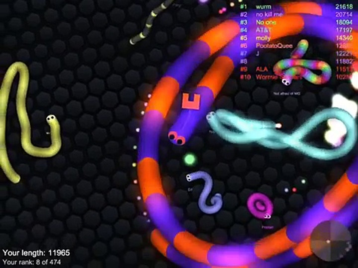 Slither.io A.I. gameplay