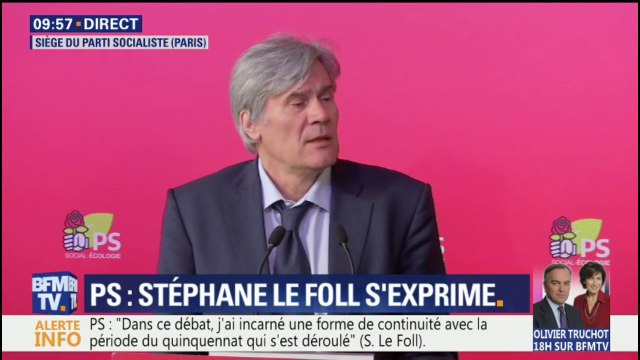 Olivier Faure a la responsabilité d’être le prochain premier secrétaire du PS , déclare Le Foll