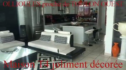 vente jolie maison T4 a Ollioules 94 m2 en bon etat sur parcelle de 140 m2