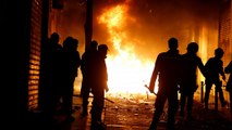 Madrid'de göstericiler sokakları ateşe verdi