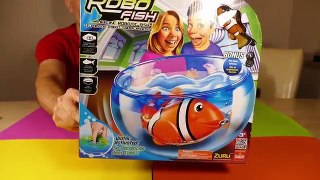 Robo Robot Fish Tank, Despicable Me Minion Play Doh, Lets Play - KTAF Fun Toys