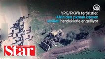 Terör örgütü PKK/YPG sivil kaçışını hendeklerle engelliyor