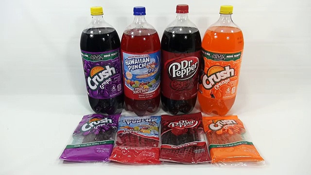 Dr Pepper, Hawaiian Punch, Orange & Grape Crush...