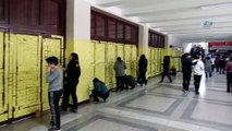 Çanakkale şehitlerinin ismi okul koridorlarında