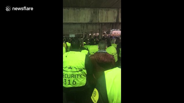 Chelsea fans 'attacked' as Barcelona security strike with batons